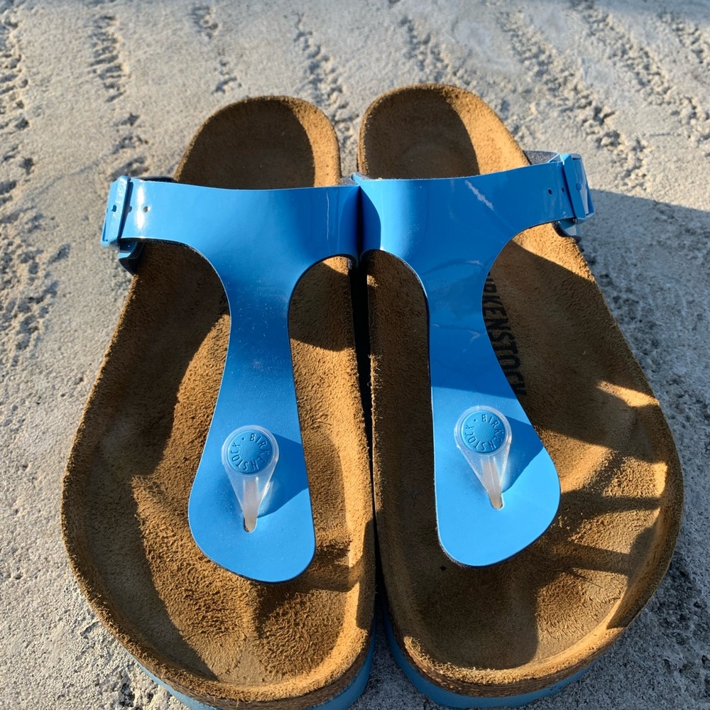 Birkenstock Bright Blue Thong Sandals